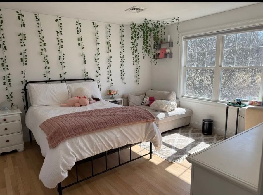 Styled guest bedroom after a turnover cleaning